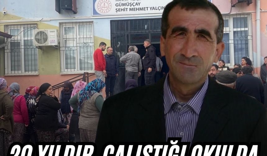 20 yıldır  çalıştığı okulda kalbine yenik düştü