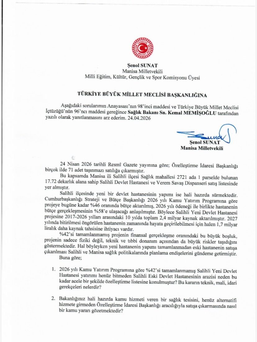 Yeni̇ Hastane Yapilmadan Eski̇ Hastane Satişta! Bu Gece Yayınlanan Resmi Gazete’de; Manisa Salihli (6)