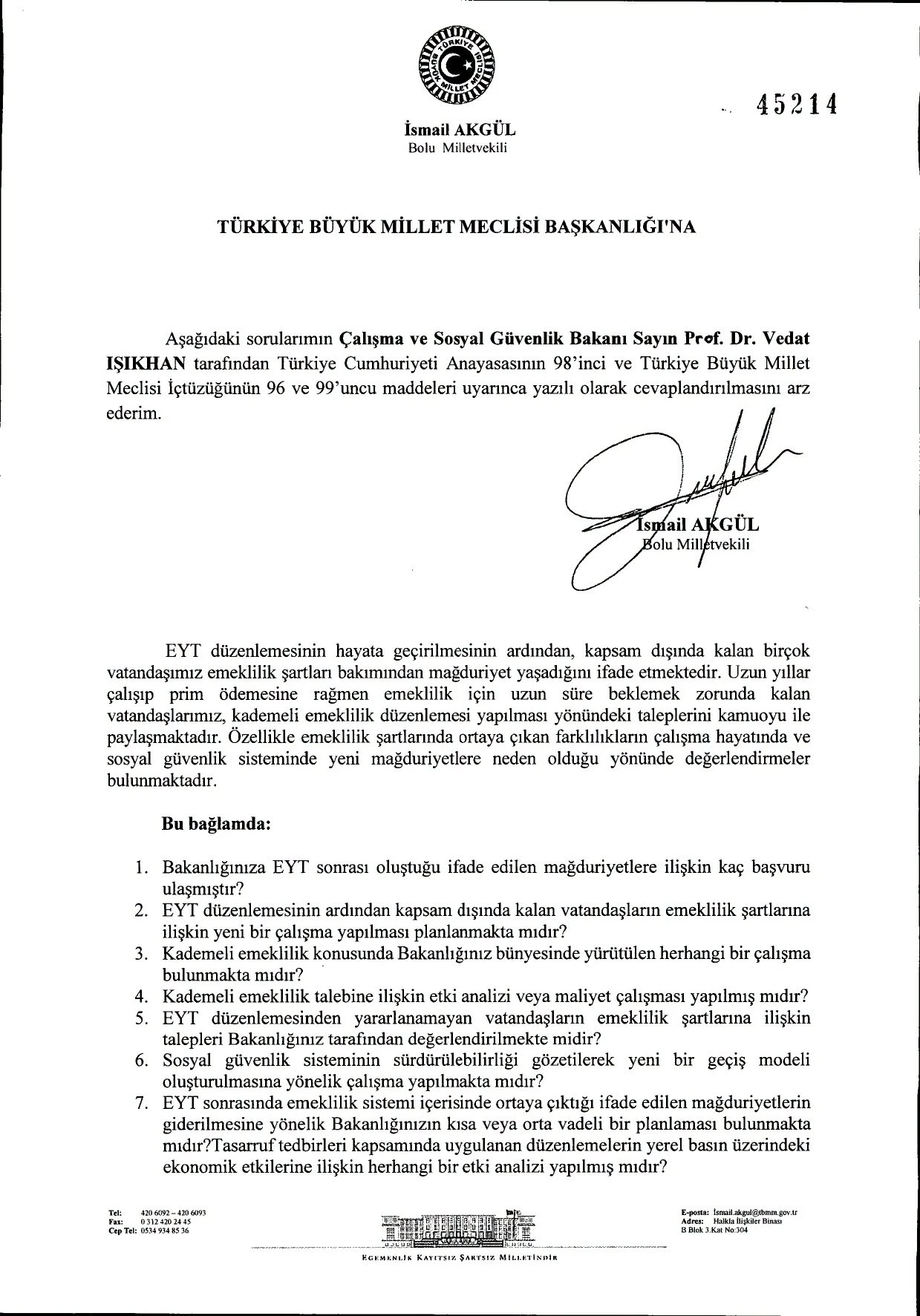 B14E2E21 Kademeli Emeklilikte Icin Yeni Teklif 2000 Sonrasi Icin