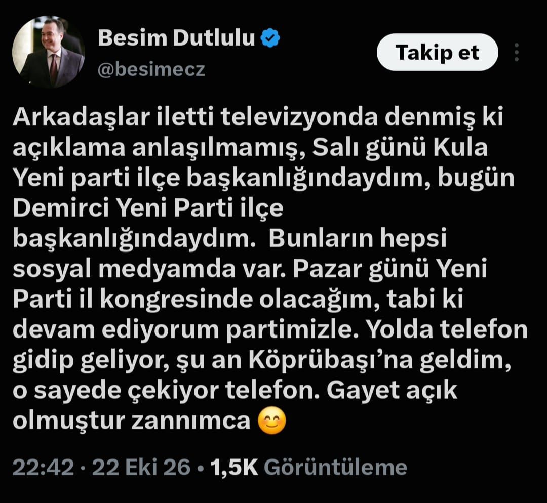 Partimle devam ediyorum